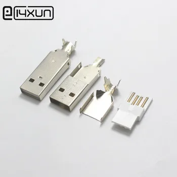 5sets USB 2.0 Type A Welding Type Male Plug Nickel Plated Connectors usb-A Tail Socket 3 in 1 DIY Adapter
5sets USB 2.0 Type A Welding Type Male Plug Nickel Plated Connectors usb-A Tail Socket 3 in 1 DIY Adapter