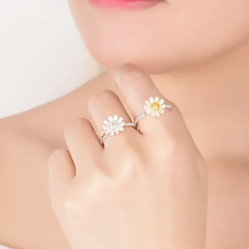 Small Daisy Chrysanthemum Luxury Ring,Korean Version Ring Silver Small Fresh Sun Flower Ring Silver Wedding Rings For Women
Small Daisy Chrysanthemum Luxury Ring,Korean Version Ring Silver Small Fresh Sun Flower Ring Silver Wedding Rings For Women