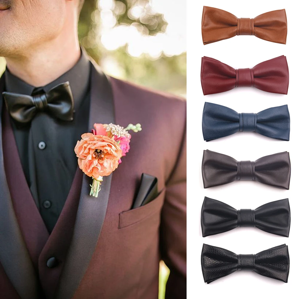 Мужской галстук-бабочка из искусственной кожи классический для мужчин и женщин