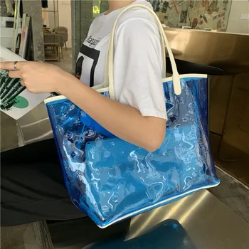 Seaside Holiday Pretty Bag 2020 Summer Women Totes Transparent Laser Handbags Suitable for Holiday Shopping Shiny Shoulder Bag
Seaside Holiday Pretty Bag 2020 Summer Women Totes Transparent Laser Handbags Suitable for Holiday Shopping Shiny Shoulder Bag