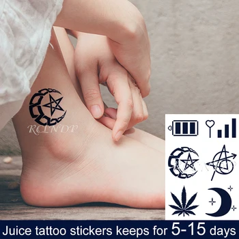 Waterproof Temporary Juice Tattoo Sticker Moon Star Love Heart Battery Element Flash Tatoo Fake Tatto Body Art for Men Women
Waterproof Temporary Juice Tattoo Sticker Moon Star Love Heart Battery Element Flash Tatoo Fake Tatto Body Art for Men Women