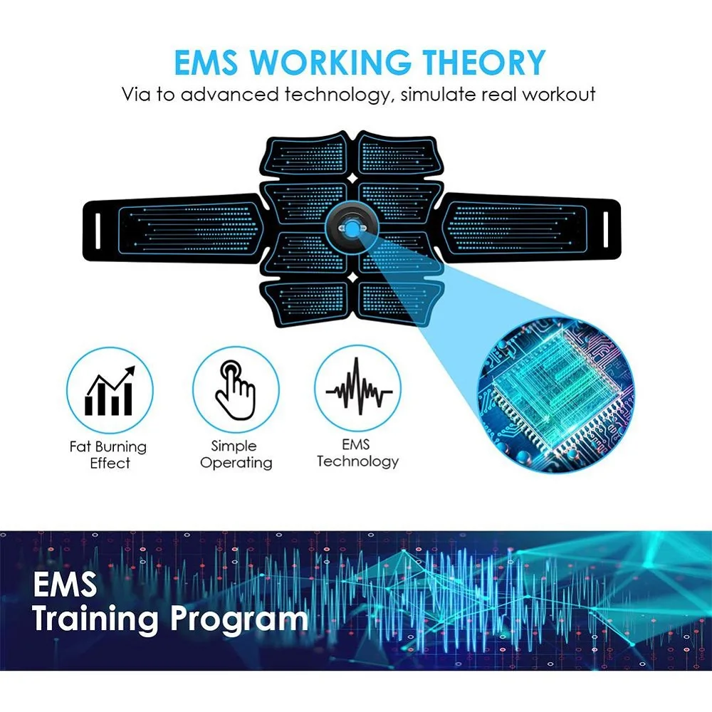 EMS брюшной мышцы тренажер оборудования для фитнеса стимулятор устройство