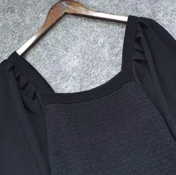 Women Black Knited Mini Dress Long Puff Sleeve Elastic High Waist Square Collar Spring Autumn Backless Mini Dresse 
Women Black Knited Mini Dress Long Puff Sleeve Elastic High Waist Square Collar Spring Autumn Backless Mini Dresse