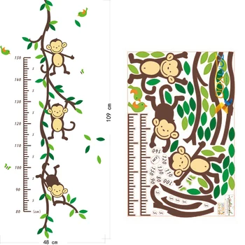 Cartoon Animal Monkey Tree Branch Home Decor Wall Sticker Baby Child Height Measure Growth Chart for Kids Room Nursery Decals
Cartoon Animal Monkey Tree Branch Home Decor Wall Sticker Baby Child Height Measure Growth Chart for Kids Room Nursery Decals