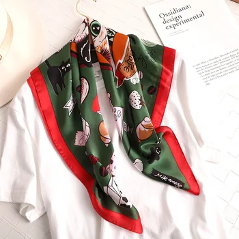 New style scarf spring autumn lady Sunscreen shawl women's quality Fashion Square silk scarves luxury beach printed headscarf 
New style scarf spring autumn lady Sunscreen shawl women's quality Fashion Square silk scarves luxury beach printed headscarf