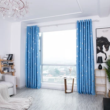 Living Room Curtain Kids Bedroom Silver Star Printed Voile Curtain Modern Blackout Curtains For Window The Bedroom Blinds 
Living Room Curtain Kids Bedroom Silver Star Printed Voile Curtain Modern Blackout Curtains For Window The Bedroom Blinds
