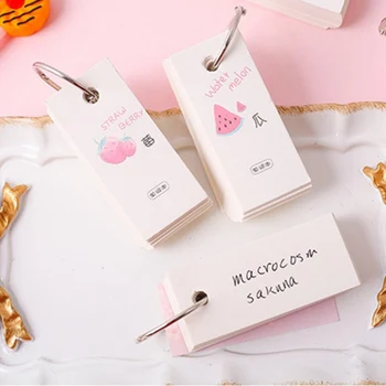 Pink Friut Memo Note Binder Ring Easy Flip Flash Cards Study Memo Pads Iron Ring Student Mini Portable Word Book DIY
Pink Friut Memo Note Binder Ring Easy Flip Flash Cards Study Memo Pads Iron Ring Student Mini Portable Word Book DIY