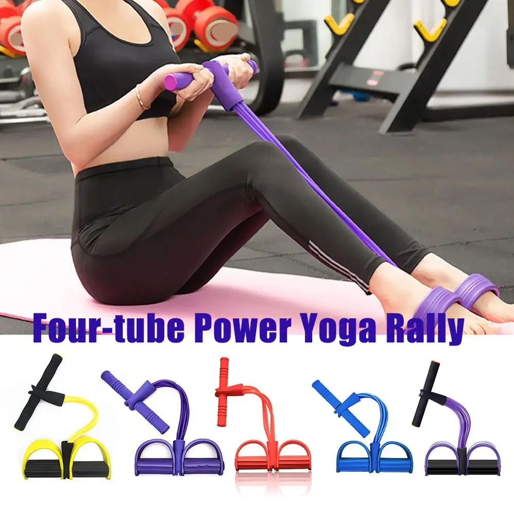 Fitness Gum 4 Tube Resistance Bands Latex Pedal Exerciser Sit-up Pull Rope Expander Elastic Bands Yoga equipment Pilates Workout
Fitness Gum 4 Tube Resistance Bands Latex Pedal Exerciser Sit-up Pull Rope Expander Elastic Bands Yoga equipment Pilates Workout