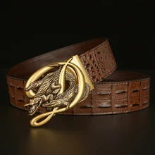 Crocodile Belts For Men Genuine Leather waist belt Automatic Buckle Jeans Strap belts Male Luxury Famous Brand Cowhide Belt
Crocodile Belts For Men Genuine Leather waist belt Automatic Buckle Jeans Strap belts Male Luxury Famous Brand Cowhide Belt