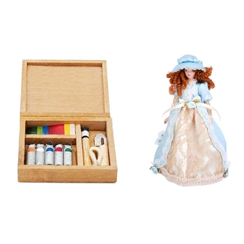 1 Set 1:12 Miniature Pigment Box Art Box & 1 Set Dollhouse Miniature Porcelain Cute Dolls
1 Set 1:12 Miniature Pigment Box Art Box & 1 Set Dollhouse Miniature Porcelain Cute Dolls
