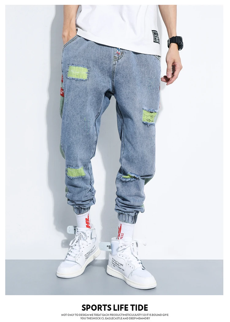 Waliicorners Men Jeans Vintage Designer Loose Fit Multi Pockets Denim Cargo Pants Streetwear Hip Hop Harem Jeans 12 Ha7efcbfca14449f3927a076e0cbdc20ff