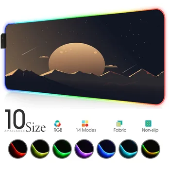 Sunrise sunset RGB Mouse Pad Black white Gamer Accessories Large LED MousePad Gaming PC Desk Play Mat with Backlit Mause Carpet
Sunrise sunset RGB Mouse Pad Black white Gamer Accessories Large LED MousePad Gaming PC Desk Play Mat with Backlit Mause Carpet