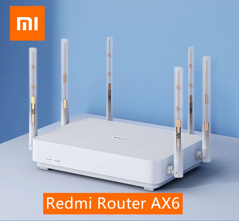 Xiaomi Redmi Router AX6 Wifi 6 6-Core 512M Memory Mesh Home IoT 6 Signal Amplifier 2.4G 5GHz 2+4 PA Auto Adapted Dual-Band OFDMA
Xiaomi Redmi Router AX6 Wifi 6 6-Core 512M Memory Mesh Home IoT 6 Signal Amplifier 2.4G 5GHz 2+4 PA Auto Adapted Dual-Band OFDMA