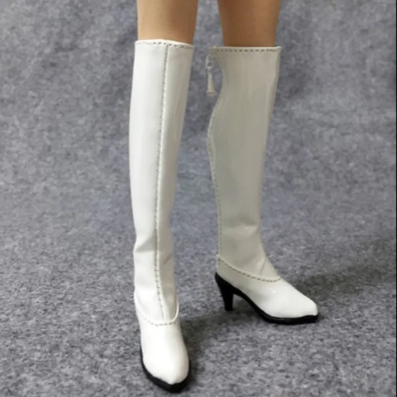 

Mnotht 1/6 Scale White Female Soldier Boots Pu Leather High-heeled shoes for 12in Phicen JIAOUL Action Figure Toy