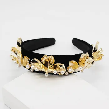 Rongho New Baroque Metal Pearl Flower Hairbands for Women Hyperbole Hair Jewelry Wedding hairband Party hair Accessories
Rongho New Baroque Metal Pearl Flower Hairbands for Women Hyperbole Hair Jewelry Wedding hairband Party hair Accessories