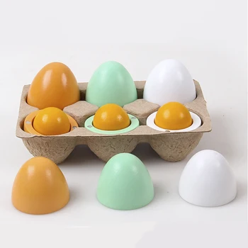 6PCS Wooden DIY Toy Creative Magnetic Simulation Color Egg Wood Kitchen Painted Doodle Egg Set Pretend Toy Gift For Children 
6PCS Wooden DIY Toy Creative Magnetic Simulation Color Egg Wood Kitchen Painted Doodle Egg Set Pretend Toy Gift For Children