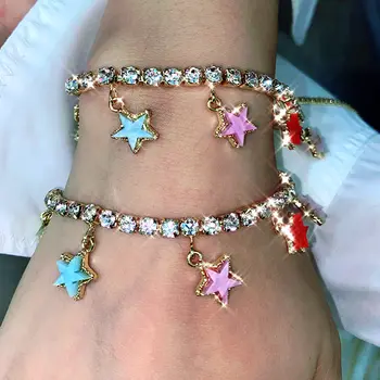 Flatfoosie New Fashion Multicolor Stars Bracelets For Women Bling Rhinestone Tennis Chain Bracelets Wedding Jewelry Party Gift
Flatfoosie New Fashion Multicolor Stars Bracelets For Women Bling Rhinestone Tennis Chain Bracelets Wedding Jewelry Party Gift