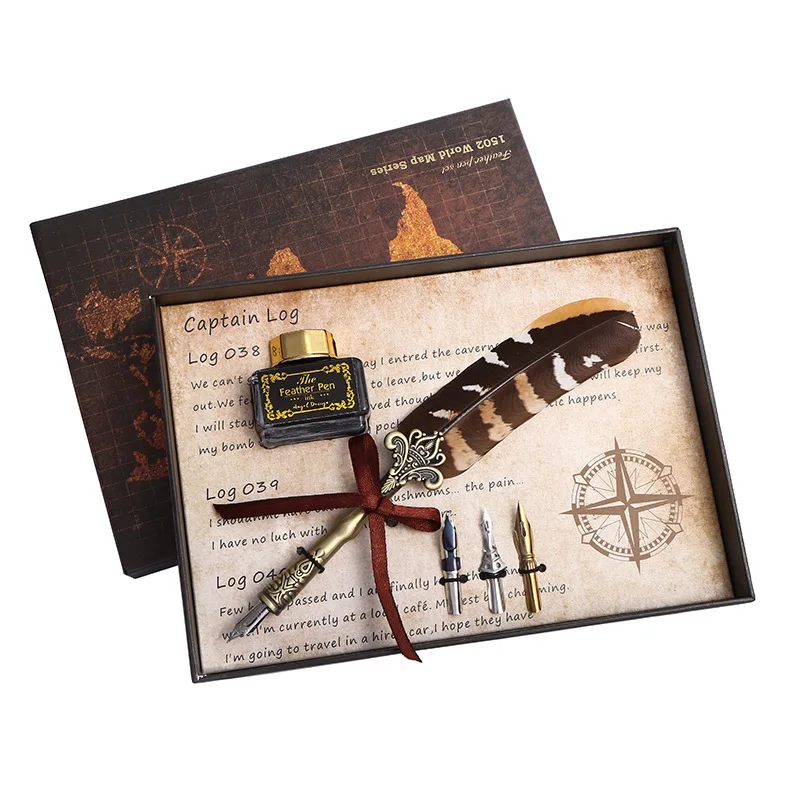 Holiday Gift Box Set Harry Potter European-Style Retro Feather Pen Water Pen Fountain Pen Autumn Gift Enterprise Custom
Holiday Gift Box Set Harry Potter European-Style Retro Feather Pen Water Pen Fountain Pen Autumn Gift Enterprise Custom