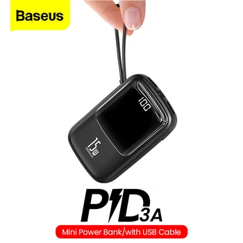 Baseus Mini 10000mAh Power Bank USB C PD Portable Charger Small 10000 Powerbank External Battery For iPhone 11 Xiaomi Mi Samsung
Baseus Mini 10000mAh Power Bank USB C PD Portable Charger Small 10000 Powerbank External Battery For iPhone 11 Xiaomi Mi Samsung