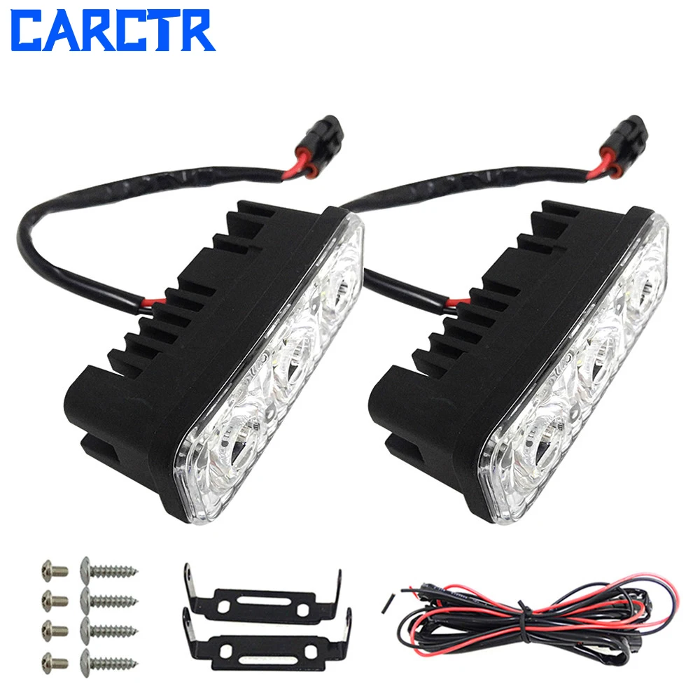 CARCTR DRLs Led Car Daytime Running Lights Waterproof with Lens Super White 6000K DRL High Power Aluminum Universal Fog Lamps
CARCTR DRLs Led Car Daytime Running Lights Waterproof with Lens Super White 6000K DRL High Power Aluminum Universal Fog Lamps