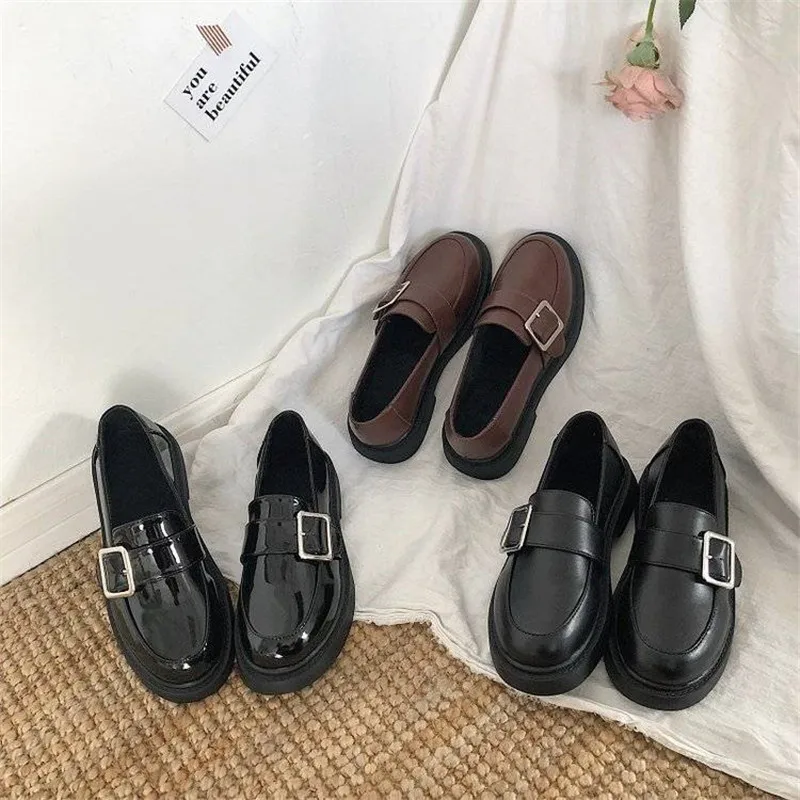 British Platform Oxford Shoes Women Patent Leather Retro Brown Loafers Goth Chunky Black Flats Casual Fashion Zapatos 2021 New
British Platform Oxford Shoes Women Patent Leather Retro Brown Loafers Goth Chunky Black Flats Casual Fashion Zapatos 2021 New