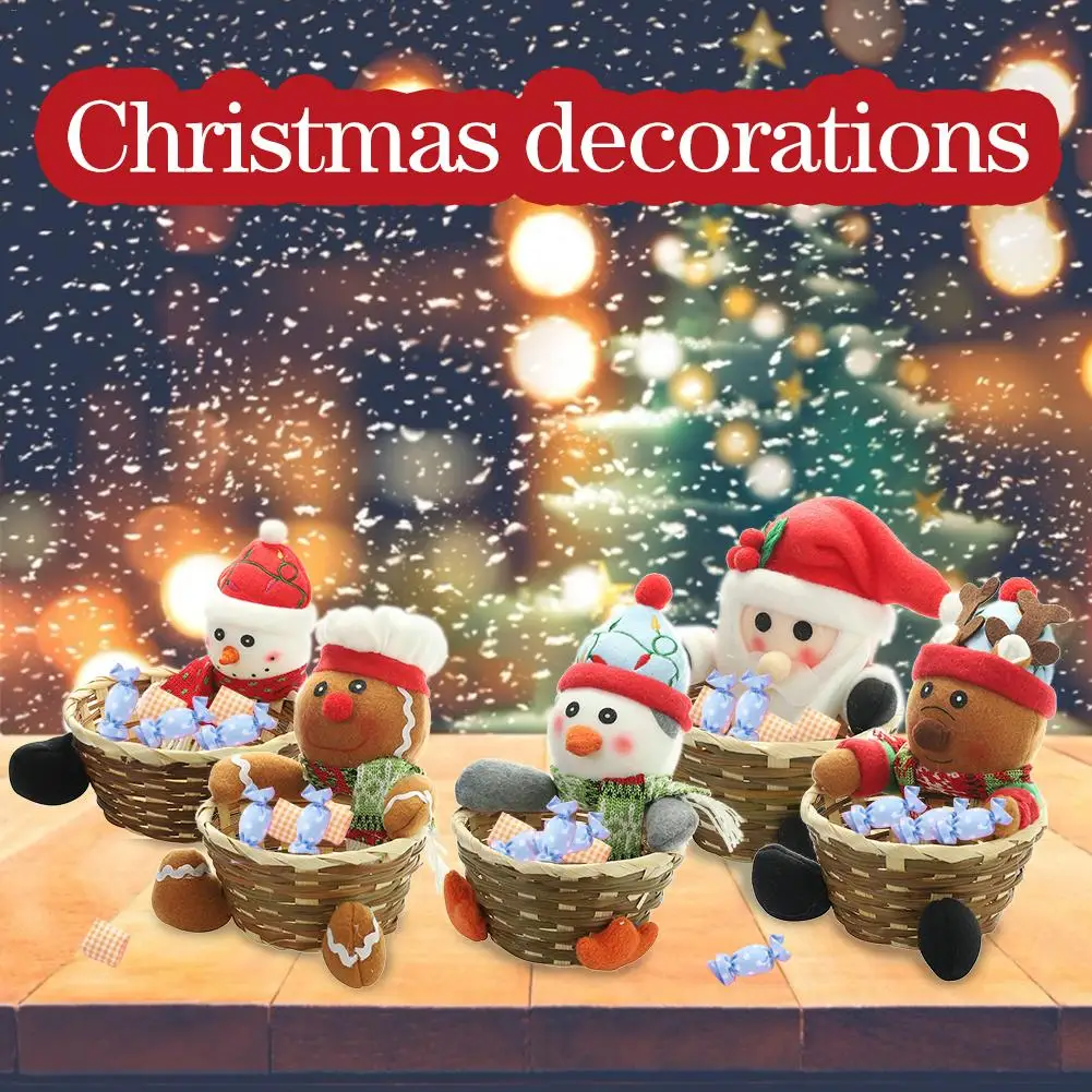 2020 christmas candy storage basket doll fruit decoration bowl