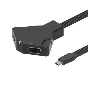 USB C Type C to 4K HD VGA 3.5mm Audio Adapter Cable USB-C Converter Cord Replacement for Macbook HD TV Laptop
USB C Type C to 4K HD VGA 3.5mm Audio Adapter Cable USB-C Converter Cord Replacement for Macbook HD TV Laptop