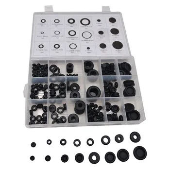 50pc/Boxs Black Ring Rubber Grommet & Firewall Hole Plug Assortment Electrical Wire Sealing Gasket Kit For Car Truck Boat
50pc/Boxs Black Ring Rubber Grommet & Firewall Hole Plug Assortment Electrical Wire Sealing Gasket Kit For Car Truck Boat