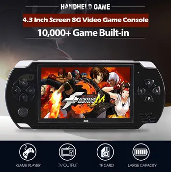 X6 Handheld Video Game Console Machine 8GB 4.3 Inch LCD Screen Game Player Connected With TV For Gaming Play Electronics Game
X6 Handheld Video Game Console Machine 8GB 4.3 Inch LCD Screen Game Player Connected With TV For Gaming Play Electronics Game