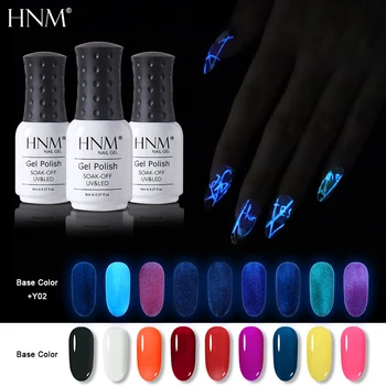 HNM 8ML Fluorescent Luminous Gel Nail Polish Glow In The Dark UV LED Lamp Soak Off Gel Polish Primer Manicure Nail Art
HNM 8ML Fluorescent Luminous Gel Nail Polish Glow In The Dark UV LED Lamp Soak Off Gel Polish Primer Manicure Nail Art
