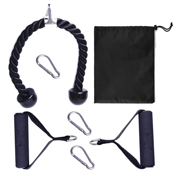 Home Gym Nylon Cable Attachment Non Slip Exercise Training Arm Strength 3 Carabiner Workout Pull Down Tricep Rope With 2 Handles
Home Gym Nylon Cable Attachment Non Slip Exercise Training Arm Strength 3 Carabiner Workout Pull Down Tricep Rope With 2 Handles