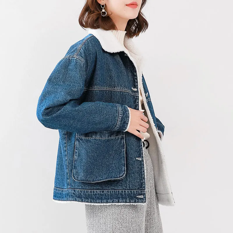 Jeans Coat WOMEN'S Dress Thick Autumn And Winter Large Size Tops 2019 New Style Korean-style Short Fashion British Style Coat Fa
Jeans Coat WOMEN'S Dress Thick Autumn And Winter Large Size Tops 2019 New Style Korean-style Short Fashion British Style Coat Fa