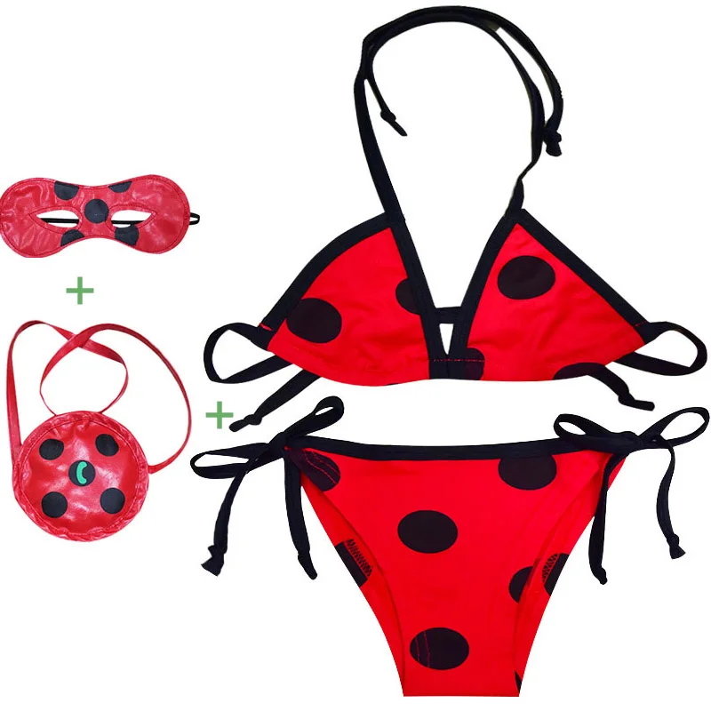 2019 Cartoon 3-12Y Ladybug Girls Bikini Summer Dress Red Dot Bow Bag Lady Bug Children Girl's Swimsuit Sets Cosplay Kids Costume
2019 Cartoon 3-12Y Ladybug Girls Bikini Summer Dress Red Dot Bow Bag Lady Bug Children Girl's Swimsuit Sets Cosplay Kids Costume