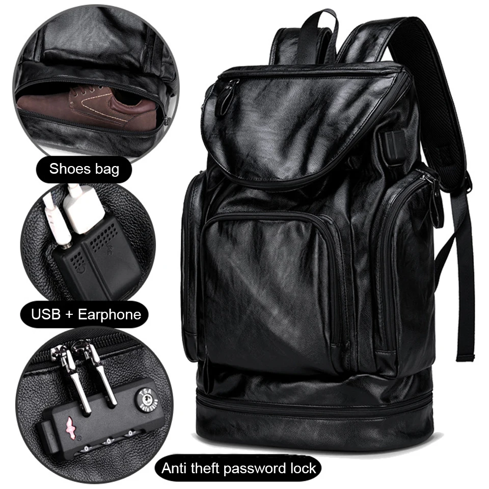 Large Capacity Man's PU Bag 15.6 Inch Anti Theft Backpack With Shoe Bag Student Teenagers USB Charging Travel Bagpack Mochila
Large Capacity Man's PU Bag 15.6 Inch Anti Theft Backpack With Shoe Bag Student Teenagers USB Charging Travel Bagpack Mochila