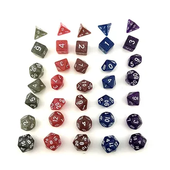 Multi-faceted crystal Dice 7 pieces / set of desktop games entertainment D4, D6, D8, D10, D%, D12, D20
Multi-faceted crystal Dice 7 pieces / set of desktop games entertainment D4, D6, D8, D10, D%, D12, D20