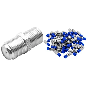 100PCS RG6 Compression Connectors with100 Pcs F Type UHF Coupler Adapter Connector
100PCS RG6 Compression Connectors with100 Pcs F Type UHF Coupler Adapter Connector