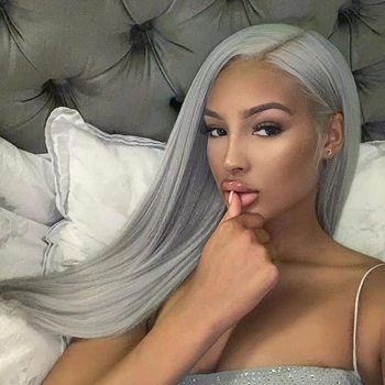 Silky Straight Light Gray 13x6 Deep Part Lace Front Human Hair Wigs for Black Women 180Density Full Lace Wigs with Bleached Knot
Silky Straight Light Gray 13x6 Deep Part Lace Front Human Hair Wigs for Black Women 180Density Full Lace Wigs with Bleached Knot