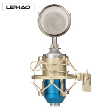 

LEIHAO BM-8000 Professional Sound Studio Recording KTV Condenser Microphone With 3.5mm Stereo Plug Stand Holder Isolation Mesh