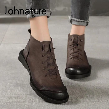 Johnature Platform Boots Genuine Leather Women Shoes 2020 New Autumn Lace-up Flat With Round Toe Handmade Ankle Women Boots
Johnature Platform Boots Genuine Leather Women Shoes 2020 New Autumn Lace-up Flat With Round Toe Handmade Ankle Women Boots