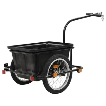 

Versatile Bicycle Bike Cargo Trailer Hand Wagon for Camping Tent Luggage Carry Transport Load 150 kg with a 50 L transportbox