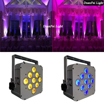 6lot RGBWAUV led battery par 9x18w 6-in-1 wireless led uplight battery powered par can wedding wash flat par led wifi app
6lot RGBWAUV led battery par 9x18w 6-in-1 wireless led uplight battery powered par can wedding wash flat par led wifi app