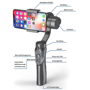 Phone Stabilizing Holder 3 Axis Handhold Gimbal Stabilizer Handle for iPhone Samsung Huawei
Phone Stabilizing Holder 3 Axis Handhold Gimbal Stabilizer Handle for iPhone Samsung Huawei