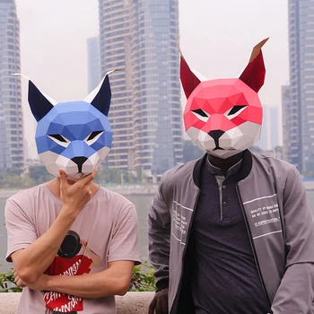 3D Paper Animal Lynx Civet Cats Head Mask Headgear DIY Paper Model Home Decor Craft Anniversary Party Halloween Cosplay Props 
3D Paper Animal Lynx Civet Cats Head Mask Headgear DIY Paper Model Home Decor Craft Anniversary Party Halloween Cosplay Props