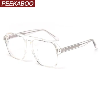 Peekaboo clear oversized glasses optical women tr90 big fashion black transparent eyeglasses for men acetate high quality
Peekaboo clear oversized glasses optical women tr90 big fashion black transparent eyeglasses for men acetate high quality