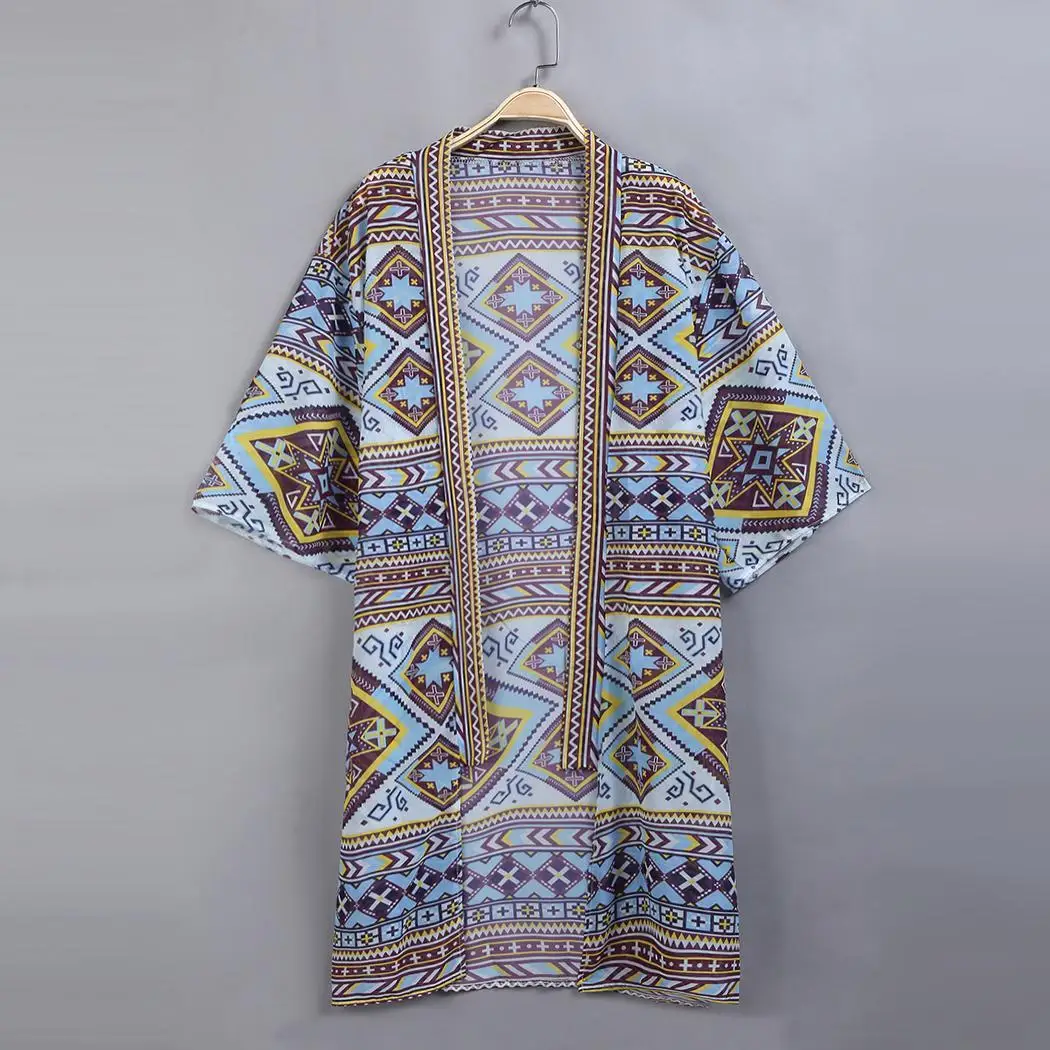 Printed Half Sleeves Long Beach Loose Kimono Summer Cover-Up Women Pattern Casual,
Printed Half Sleeves Long Beach Loose Kimono Summer Cover-Up Women Pattern Casual,