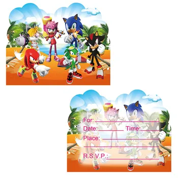 10PCS Happy Birthday Party Decoration Kids Sonic the Hedgehog Theme Paperboard Invitation Cards Baby Shower Events Supplies
10PCS Happy Birthday Party Decoration Kids Sonic the Hedgehog Theme Paperboard Invitation Cards Baby Shower Events Supplies