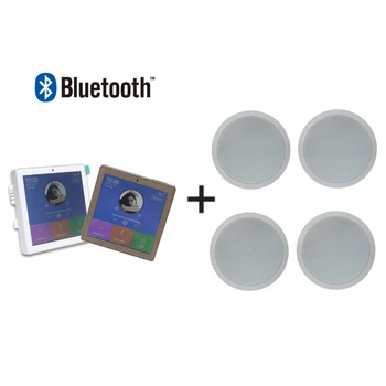 Bluetooth/USB 4-CH 25W Touch Screen Home Audio Background Music System Wall Mounted Amplifier with 4 Pieces 6'' Ceiling Speaker
Bluetooth/USB 4-CH 25W Touch Screen Home Audio Background Music System Wall Mounted Amplifier with 4 Pieces 6'' Ceiling Speaker