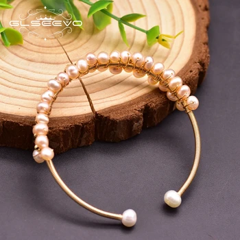 GLSEEVO Designer Double Layer Pink Pearl Bangle For Girl Party Natural Pearls Bracelets Women's Luxury Jewelry Pulseras GB0210B
GLSEEVO Designer Double Layer Pink Pearl Bangle For Girl Party Natural Pearls Bracelets Women's Luxury Jewelry Pulseras GB0210B