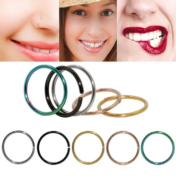 1pc Stainless Steel Seamless Segment Rings Nose Hoops Ear Piercing Tragus Nose Rings Ear Cartiliage Tragus Sexy Body Jewelry
1pc Stainless Steel Seamless Segment Rings Nose Hoops Ear Piercing Tragus Nose Rings Ear Cartiliage Tragus Sexy Body Jewelry