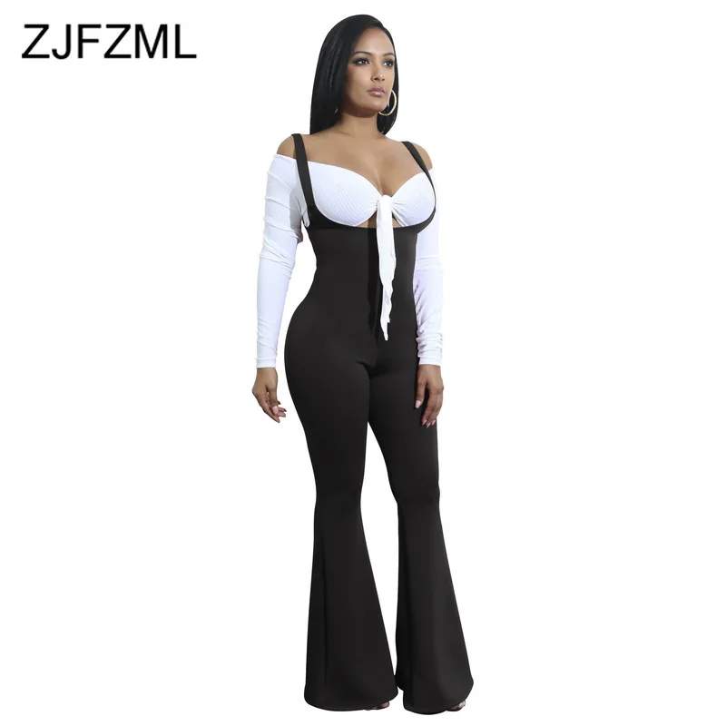 Spaghetti Strap Sexy Bell Bottom Romper Women Open Back Solid Bodycon Party Romper Plus Size Elastic Causal One Piece Overalls
Spaghetti Strap Sexy Bell Bottom Romper Women Open Back Solid Bodycon Party Romper Plus Size Elastic Causal One Piece Overalls